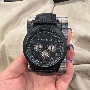 Perry Ellis Charcoal Black Men's Watch